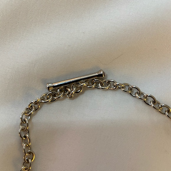 Nw/oT Chico’s Silver Long Necklace w/Faux Gemstone - Picture 3 of 6